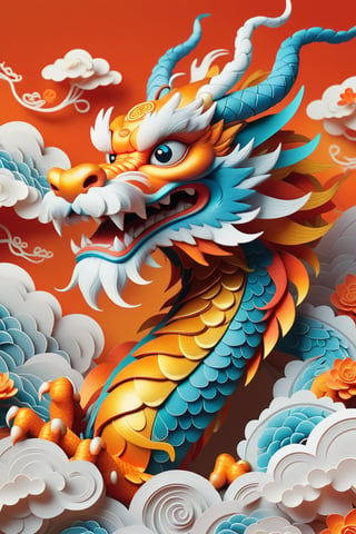 ohaxicxn icon,Chinese zodiac dragon icon,Spring Festival,auspicious clouds,frosted texture,apps,paper sculpture,orange background,white neon light,ohaxicxn icon,symbol,mg_ip,pixar,masterpiece:1.2,extremely detailed,highres,Rich in detail,masterpiece,High resolution,depth of field,best quality,Best quality,super detail,ccurate,UHD,award winning,anatomically correct,SDXL,Cartoon