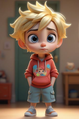 4d photographic image of full body image of a cute little chibi boy, surreal, gold hair, vivid colours octane render trending on artstation, artistic photography, photorealistic concept art, soft natural volumetric cinematic perfect light, UHD white background, Dream House, Disney style, Disney Pixar style,score_9, modern Disney, SDXL,Cartoon,photo r3al,better photography,Beauty,1girl,Disneystyle