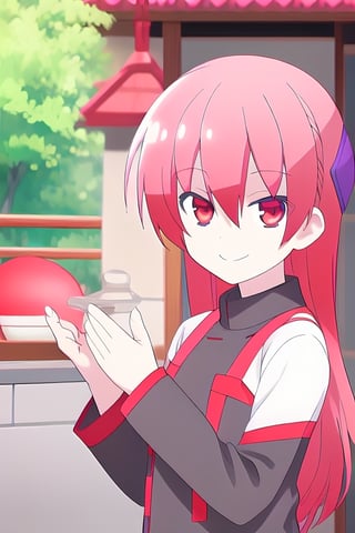 Tsukasa, smiling