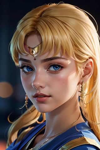 An incredibly beautiful young femme fatale is a golden-haired blonde with two bunches on her head and two long tails, blue-eyed, dressed in a traditional white saree. Masterpiece, perfect image, realistic shots, detailed study of the face, full-length image, 8k, detailed image. extremely detailed illustration, a real masterpiece of the highest quality, with careful drawing. ,sailor moon,indian,serena tsukino,Indian dress,sari,aausagi