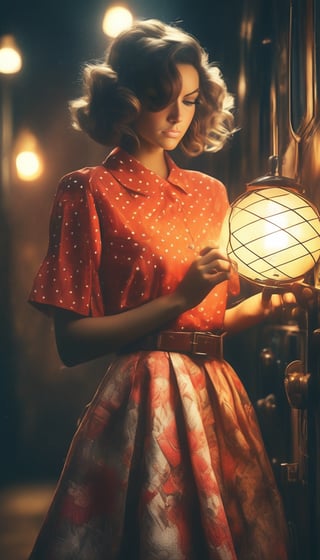 (1girl, a mix of vintage and modern fashion, unique accessories, a matching background, beautiful and dramatic lighting), Detailed Textures, high quality, high resolution, high Accuracy, realism, color correction, Proper lighting settings, harmonious composition, Behance works,photo_b00ster