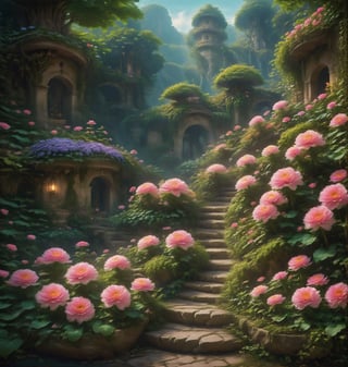  fantasy image, beautiful flowers and gardens