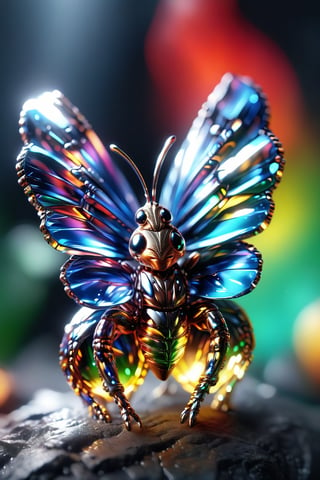 create a crazy litle alien bug, that is the cutest thing, Crystal style,glass shiny style,DonM1r0nF1l1ng5XL,zhibi