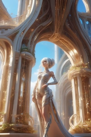 please create something unique, ,ANIME GIRL ,futuristic,Architectural100