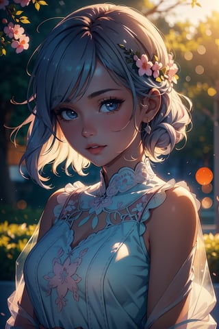 beautiful, gentle pastel colors, beautiful anime drawing, good light, good shadows, high-quality digital art, soft light, bokeh, well-designed clothing details, good hands, well-designed face,More Detail,