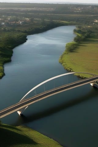 a river with bridge