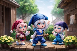 little yanfeidef as (Smurfs), show yourself as (Smurfs), show me your (Smurfs costume), creating an atmosphere in (Smurf Village), creating an atmosphere at (Smurf Village), show yourself as Smurf, (Grouchy Smurf), (Sasette), (Brainy Smurf), (Papa Smurf), (Clumsy Smurf), (Hauie), (Hefty Smurf),