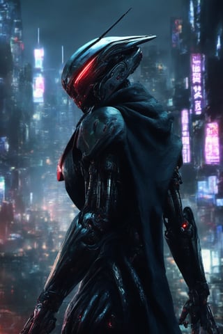 Mantis Dark Hood cyborg Power Nightcity Cyber Black Robot Mecha Evil robot,background,night city ,background,night city