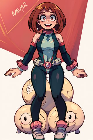 High Quality, Master piece, beautiful  solo female, perfect anatomy, beautiful girl, Big  smile , (fullbody shot), hmochako,Gerph 