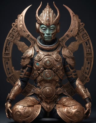 a beautiful rendition of astronaut,insanely detailed and intricate,copper  ratio,hypermaximalist,matte,cinematic,James  froud,ross tran,,LuxTechAI ,,monster ,TransformersStyle 
Budha lotus pose barong goodness good  icon  samurai