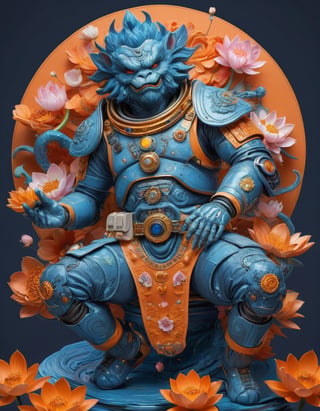 a beautiful rendition of astronaut,insanely detailed and intricate,Ásia traditional ratio,hypermaximalist,matte,cinematic,James  froud,ross tran,,LuxTechAI ,,monster ,TransformersStyle 
Budha lotus pose barong goodness good  icon  samurai peony  Sakura
Garuda humongous  blue marine orange colours