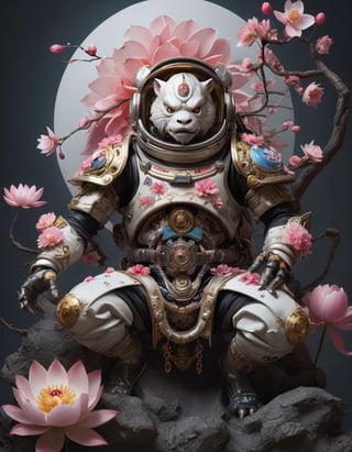 a beautiful rendition of astronaut,insanely detailed and intricate,Ásia traditional ratio,hypermaximalist,matte,cinematic,James  froud,ross tran,,LuxTechAI ,,monster ,TransformersStyle 
Budha lotus pose barong goodness good  icon  samurai peony  
Garuda humongous Sakura cherry balsam 