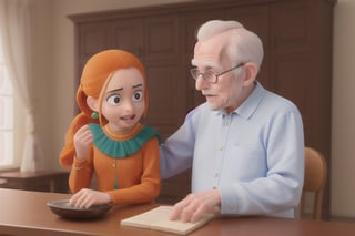 Amina Helping a old man

