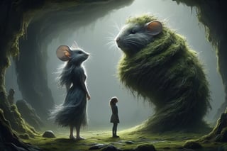 Imagine the following scene.
mouse and beautiful woman were sleeping.
 cute and a mystical mossy dark cave hidden deep in a rainy forest.
He stood like a "statue" in astonishment. In a moment, Sasha was awake and staring at the mouse unblinkingly.
He stood up startled to see the figure standing behind him. Only then did Sasha realize that her appearance had changed and that her uncle was standing behind her.
,DonM3l3m3nt4lXL