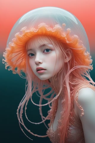 Portrait of a ghostly jellyfish, shiny aura, highly detailed, gold filigree, intricate motifs, organic tracery, by Android jones, Januz Miralles, Hikari Shimoda, glowing stardust by W. Zelmer, perfect composition, smooth, sharp focus, sparkling particles, lively coral reef background Realistic, realism, hd, 35mm photograph, 8k), masterpiece, award winning photography, natural light, perfect composition, high detail, hyper realistic,,,,<lora:659095807385103906:1.0>