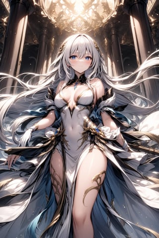 The world of cultivating immortals. female. Long white hair. White clothes