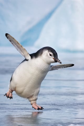 1 animal , penguin,

Puffin, like a penguin, mini fish fins, mini fish tail, chicken legs, ((stubby)), ((short stature)), 

happily flying, ocean, iceberg, Antarctica, sunny sky, dynamic action,

focus animal,
onsokumaru,Penguin,Bird,,Animal, 