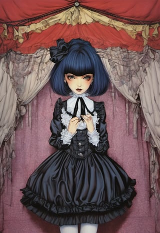 Suehiro Maruo, full color, Underground, Sideshow tent, Marionette, Gothic Lolita