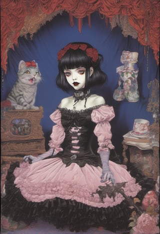 Suehiro Maruo, full color, Japan Underground, Sideshow tent, Marionette, Gothic Lolita, Gothic Horror