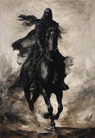 (Darkness and Shadow by Nicola Samori), Frank A collaboration between Alessandro Magnasco and Frank Miller: the black horse of the apocalypse and the Grim Reaper