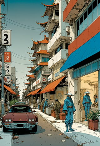 Prompt: score_9, source_Comics, (2 page comic) BOOK OF THE MOEBIUS & Katsuya Terada collaboration, art station, BANDE DESSINÉE story transcription, full color, Streetscape