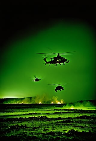 Capture images of the battlefield (through thermal imaging and night vision cameras)Battlefield scene, helicopter, 
debris,explosion,DonMD34thM4g1cXL,Clear Glass Skin