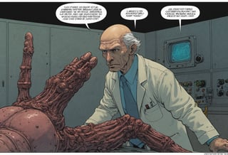 score_9, source_comic, (?! Panel comic) Torture by MOEBIUS (Mad Science), full color, research lab