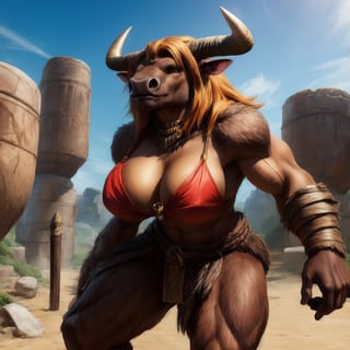 Minotaur, female, Barbarian