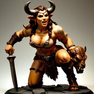 Minotaur, female, Barbarian