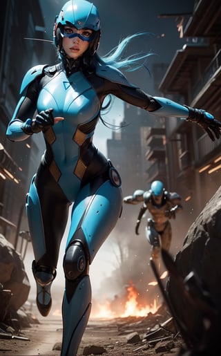 Mechanical female warrior rushes to the battlefield
Prepare to attack aliens, (( Half woman, half machine )), there are many aliens in the background, lifelike, 4K