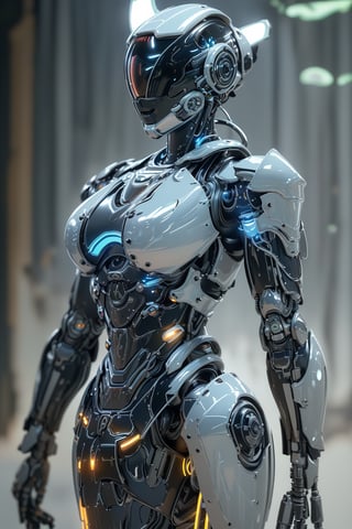 (masterpiece1.5),(best quality:1.5),
(phot realistic:1.5),
(Ultra detailed cyborg body:1.5)
(Ultra detailed mechanism:1.5)
((cowboyshot)),(Cybermask),
metal texture,(mechanical mask),
beautiful background,Expressionless,
Female type sexy body,glamorous,
(Bioluminescence:1.5),(Heavy Armor:1.5),
(Armor painted with blue and led:1.5)
