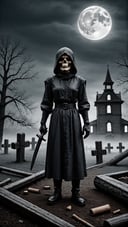 Horror-themed, , Eerie, unsettling, dark, spooky, suspenseful, grim, highly detailed