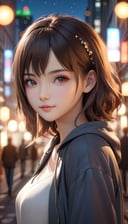 3D,masterpiece,best quality,city,1girl,looking at viewer,bokeh,