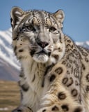 a kazakh culture snow leopard, superrealistic <lora:detamodel3:1>