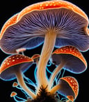 awardwinning photo, a microscopic shot of a magic mushroom, luminescent