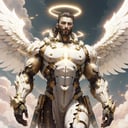 <lora:BlessedTech-20:0.8>, blessedtech ,   holy aura , scifi,angelic,  man, <lora:Gigachadv1:0.7> gigachad,