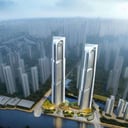 river, Dense city, super high-rise building,high resolution,hyper quality,full details