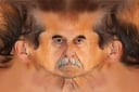 (face center:1.2), Head Texture, old White male, age 70, wrinkles, brown eyes, dark hair with bold, mustache with graying, natural skin texture <lora:Head Texture Map_v.1.0:1>