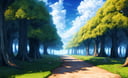 (Masterpiece, best quality:1.3), highly detailed, fantasy, hyperrealistic, <lora:FFIX-10:0.9>, best illustration, 8k, ffixbg, dynamic view, cinematic, ultra-detailed, full background, fantasy, illustration, blue sky, forest, tree, path, grass, scenery, ((no humans)), beautiful, (shiny), UHDR, various colors, (details:1.2), bloom:0.4, extremely detailed, shimmer:0.5, colorful, ethereal, dreamy, vanishing line:0.4,  amazing composition, (cloud)