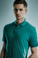 xyzsanshirt, green polo shirt, jeans, high quality, face  of 30 y.o european man, serious face, detailed face, skin pores, cinematic shot, dramatic lighting, <lora:xyzsanshirt:0.8>