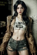 Grunge style  beautiful woman,  <lora:z1l4-08:1> . Textured, distressed, vintage, edgy, punk rock vibe, dirty, noisy