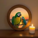 portrait, parrot, candlelight, sunrise/sunset, Framing, Golden Ratio