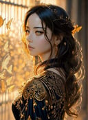 <lora:locon_aubrey_v1_from_v2_64_32:1.3>, 8k portrait of beautiful sks woman, intricate, elegant, highly detailed, majestic, digital photography, art by artgerm and ruan jia and greg rutkowski surreal painting gold butterfly filigree, broken glass, (masterpiece, sidelighting, finely detailed beautiful eyes: 1.2), hdr