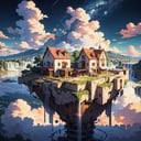 (((beautiful Wallpaper of the view of a afterlife ruined village surrounded by cloud that floating in the sky:1.4))), walled, very populated. view ground to sky, city of angels, isekai,Epic Land in the sky and a river and ((waterfall:1.4)) and ((lake)), ((night)), (((sky full star:1))), Landscape, fantasy, holism, pexels, pinterest, stock photo, shutterstock, picture, behance, tilt shift photo, jigsaw puzzle, ecological art, Solarpunk, Solarpunk, microscopic photos,, environmental art, color field, Basawan, Parable, Architectural, over-rice, unsplash, Triangulation, Food Art,
Add More Details, no human,
