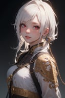(masterpiece, best quality:1.5), (photorealistic:1.3), official art, absurdres, unity 32k wallpaper, ultra-detailed, intricate details, HDR, soft lighting, vibrant, depth of field, 1girl, white hair, red eyes