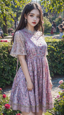 20 years old girl wear babydoll dress in the rose garden, realistic, best quality, depth_of_field<lora:TQDetailSlider:5>, (masterpiece,best quality:1.5)