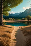 (best quality, 8K, ultra-detailed, masterpiece), (cinematic, photorealistic), Craft a breathtaking 8K masterpiece showcasing a beautiful nature landscape. Utilize cinematic techniques to bring out the grandeur of the scene while maintaining photorealistic accuracy. Pay meticulous attention to ultra-detailed elements, such as the play of light and shadow on natural features. This artwork should immerse viewers in the sheer beauty and realism of the natural world, capturing the essence of a pristine and awe-inspiring landscape.