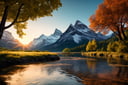 (best quality, 8K, ultra-detailed, masterpiece), (cinematic, photorealistic), Craft an awe-inspiring 8K masterpiece of a beautiful nature landscape. The scene should exude cinematic grandeur and photorealistic precision. Pay meticulous attention to ultra-detailed elements in the landscape, from the intricate texture of leaves to the play of light on water and mountains. This composition should transport viewers into the heart of this breathtaking natural wonder with unparalleled realism.