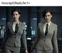 the matrix, business suit, short hair, beautiful female agent, soft_lighting <lora:epiCRealLife:1>