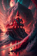 fantasy00d, Pastels artwork,  landscape of a Mythical [Geneva:Beach house:3]  and Belle Époque Red Dwarf, at Sunset, Energetic, 50s Art, Cathode tube, (art by Abram Efimovich Arkhipov:0.8), <lora:fantasy00d-000015:1>
